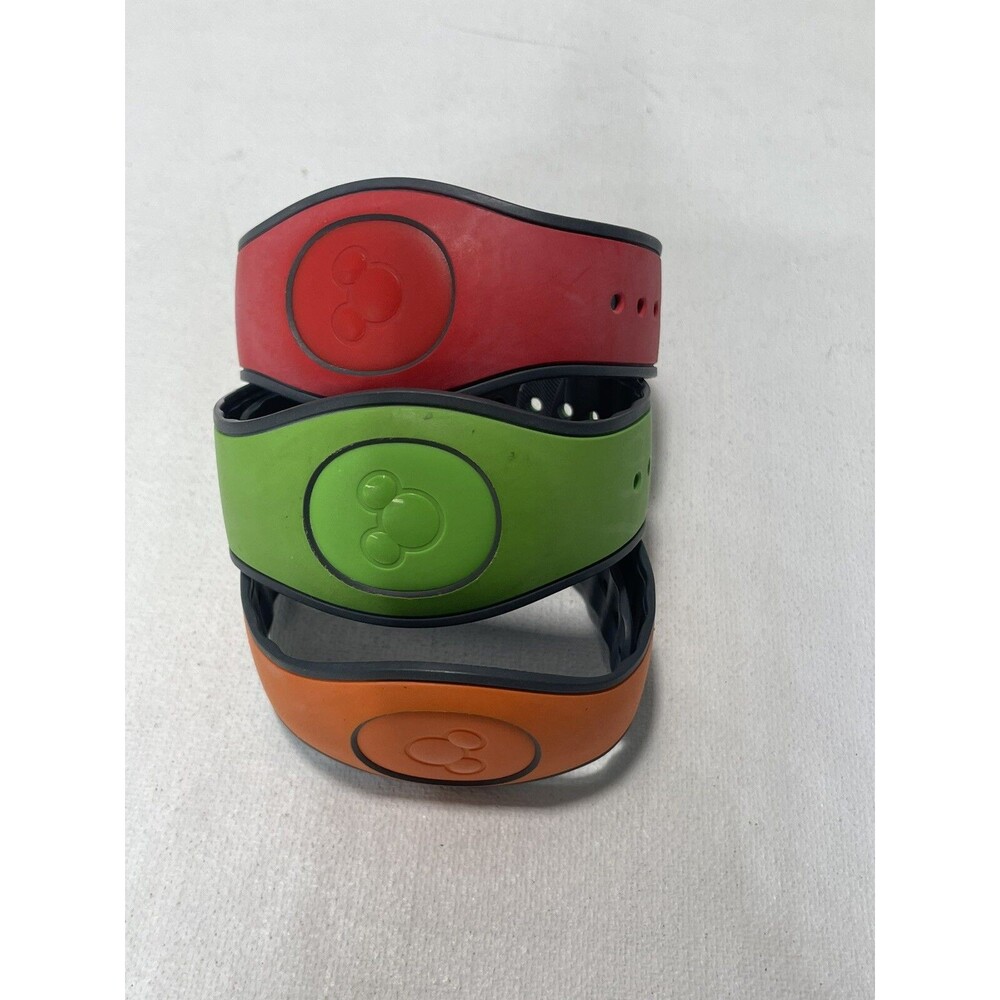 Lot of 3 Adult Walt Disney World Parks Magic Bands USED INACTIVE